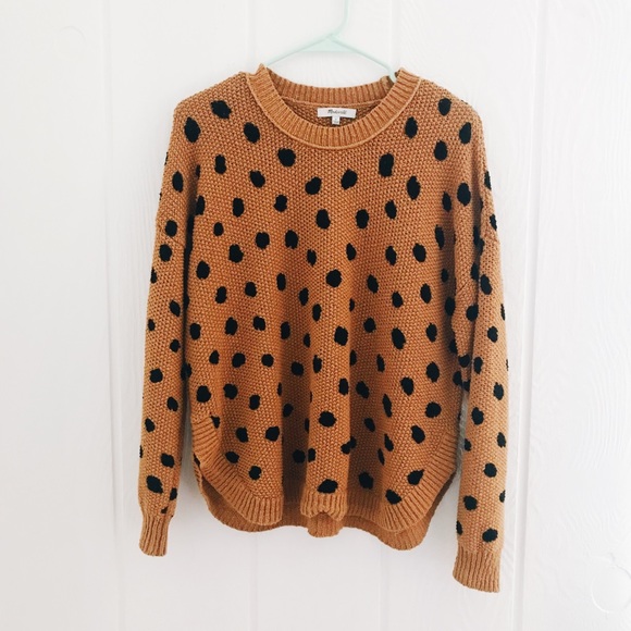 madewell painted spots pullover sweater